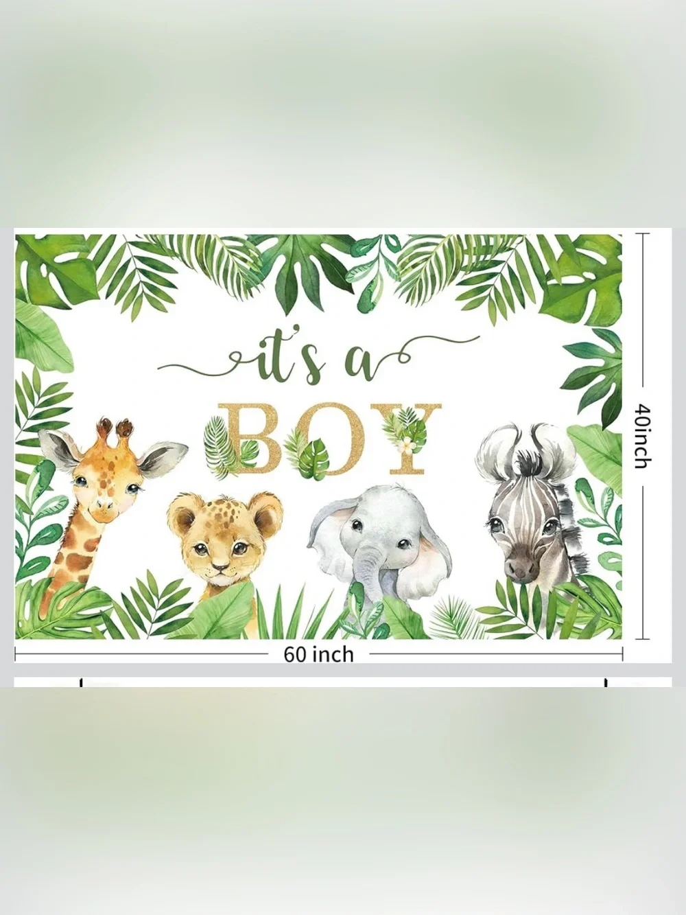 It's a Boy Jungle Animals Wall Decor - Green
